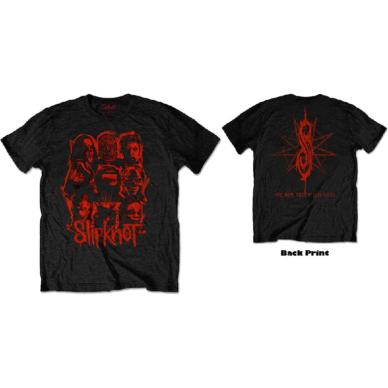 Slipknot | Official Band T-Shirt | WANYK Red Patch (Back Print) Wool Fabric Cashmere Fabric Tweed Fabric