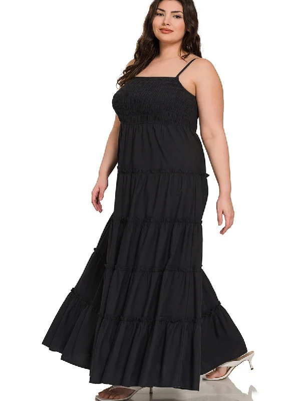 Alora Plus Size Maxi Dress in Black Classic Black Maxi Dress