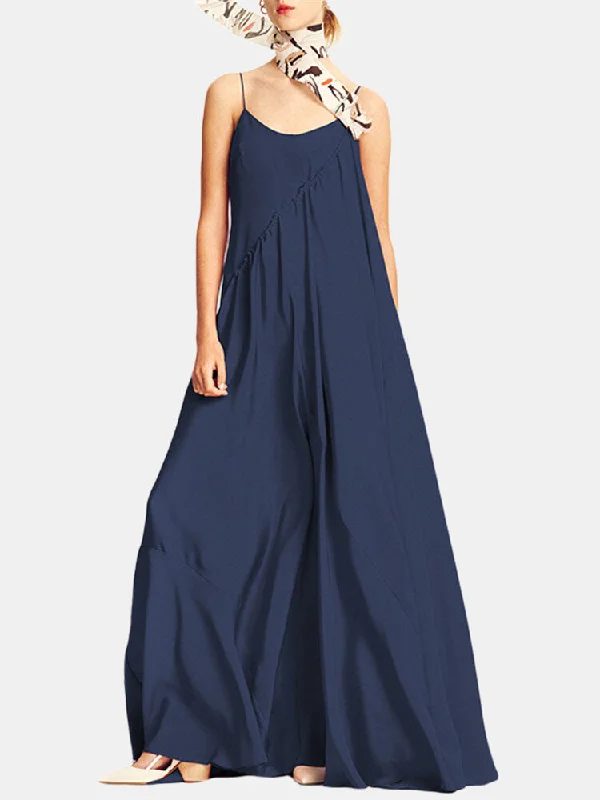 Casual Sleeveless Solid Summer Long Women Maxi Dress Classic Strapless Maxi Dress