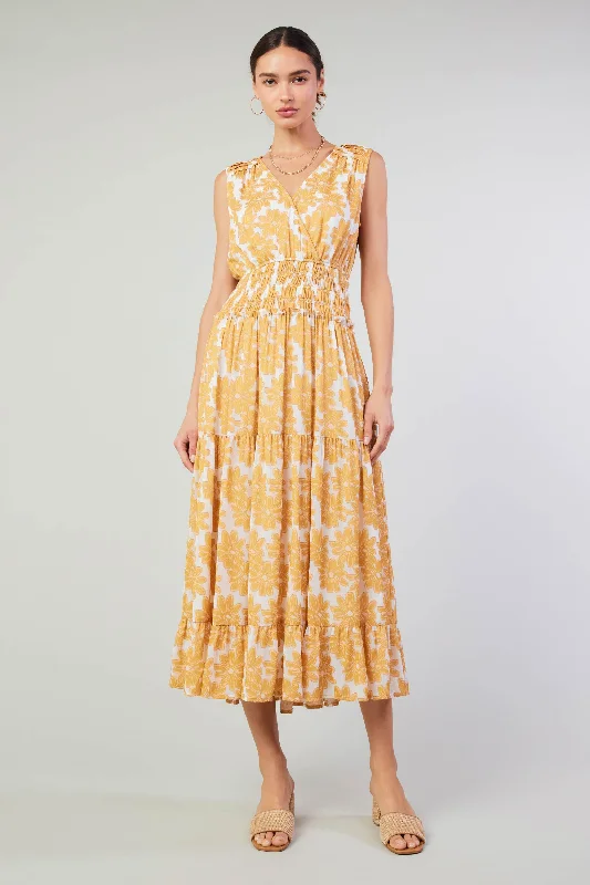 Daisy Jacquard Maxi Dress Stylish Empire Waist Maxi Dress