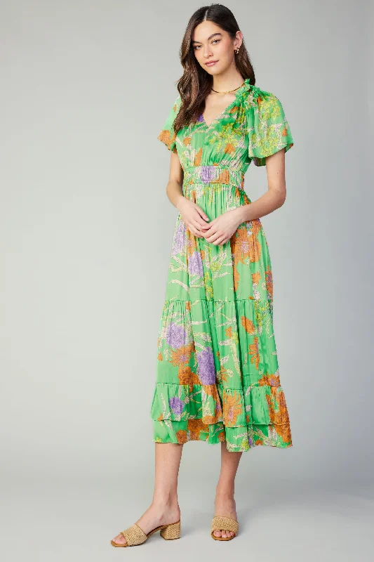 Floral Pattern Maxi Dress Classic Strapless Maxi Dress
