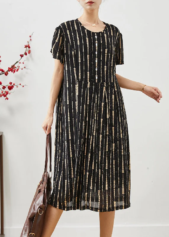Italian Black Print Zircon Chiffon Maxi Dresses Summer Classic Tulle Maxi Dress