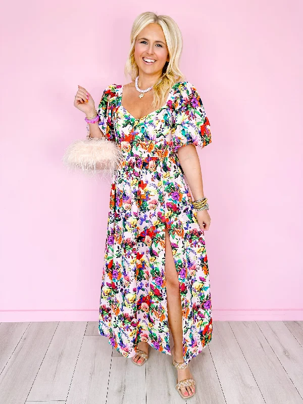 JACQUELINE WILD INDIGO MAXI DRESS Comfortable Pleated Maxi Dress