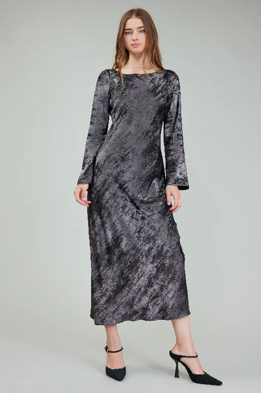 Opalescent Textured Maxi Dress Cozy Knit Maxi Dress