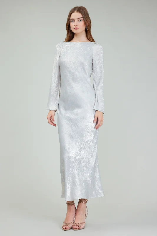 Opalescent Textured Maxi Dress Comfortable Cotton Maxi Dress