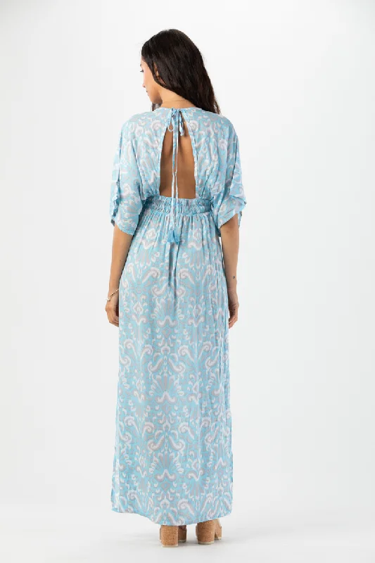 Levine Maxi Dress Elegant Maxi Dress with Belt