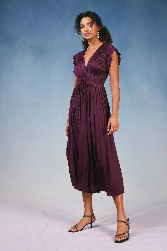 Mara Pleated Maxi Dress Comfortable Cotton Maxi Dress