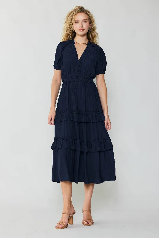 Ruffled Tiered Maxi Dress Cozy Ribbed Maxi Dress