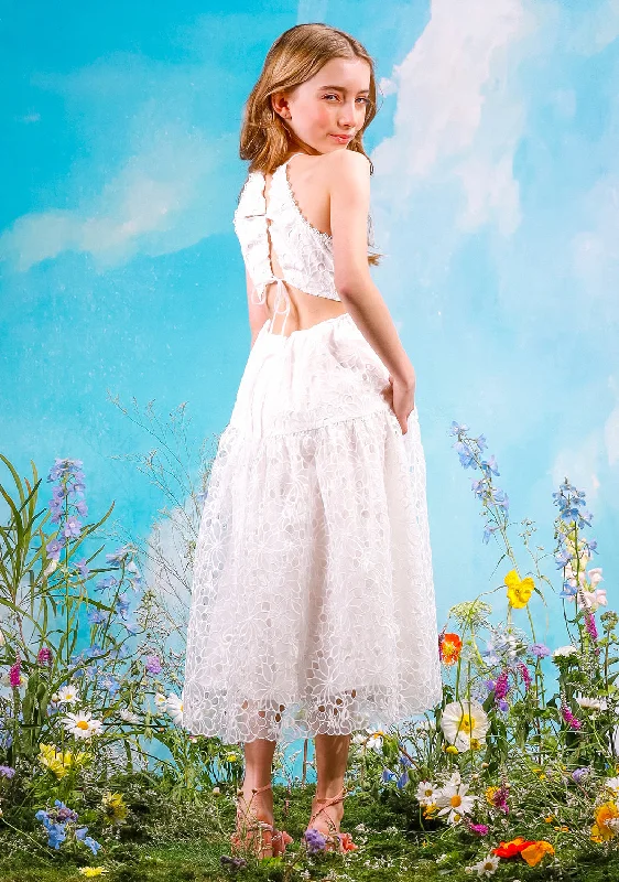 Sadie Embroidered Maxi Dress Elegant Maxi Dress with Lace