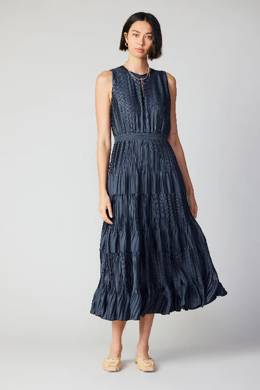 Pleated Sleeveless Maxi Dress Fashionable Chiffon Maxi Dress