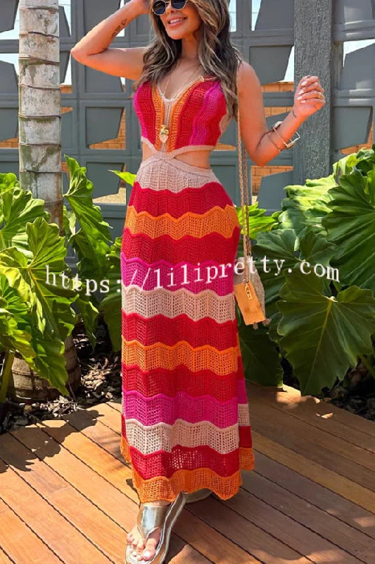 Lilipretty® Darling Perfection Knit Texture Color Block Side Waist Cutout Maxi Dress Cozy Maxi Dress with Slit Lilipretty® Darling Perfection Knit Texture Color Block Side Waist Cutout Maxi Dress Cozy Maxi Dress with Slit