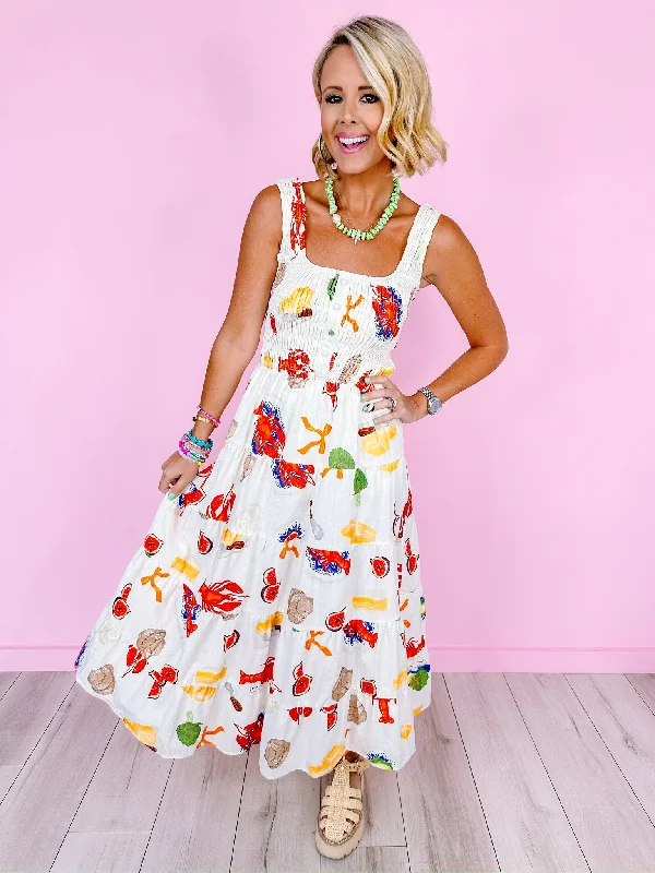 DINNER PARTY MAXI DRESS - WHITE Elegant Boho Maxi Dress