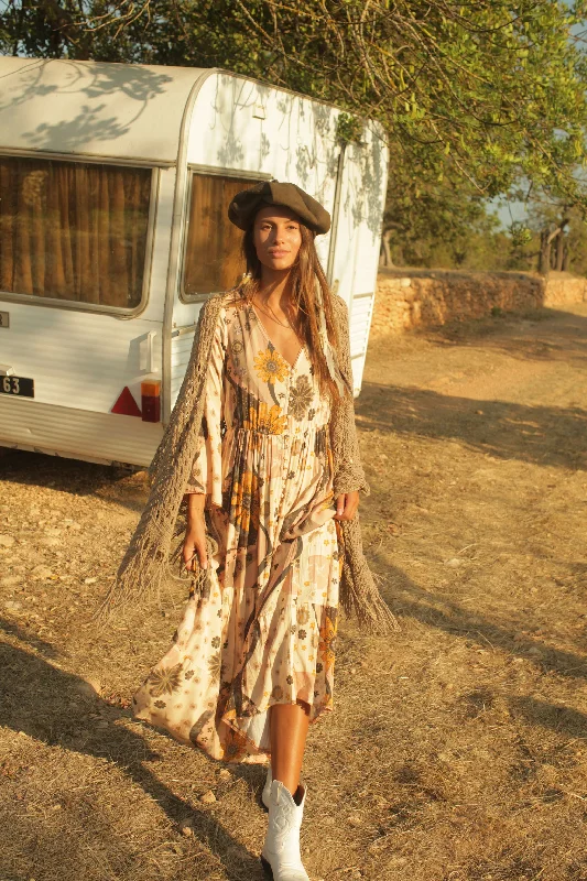 Waterloo Maxi Dress Trendy Off-Shoulder Ruffle Maxi Dress