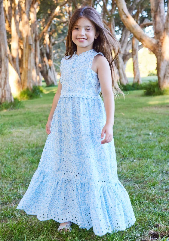 Zoe Embroidered Maxi Dress Elegant Silk Maxi Dress