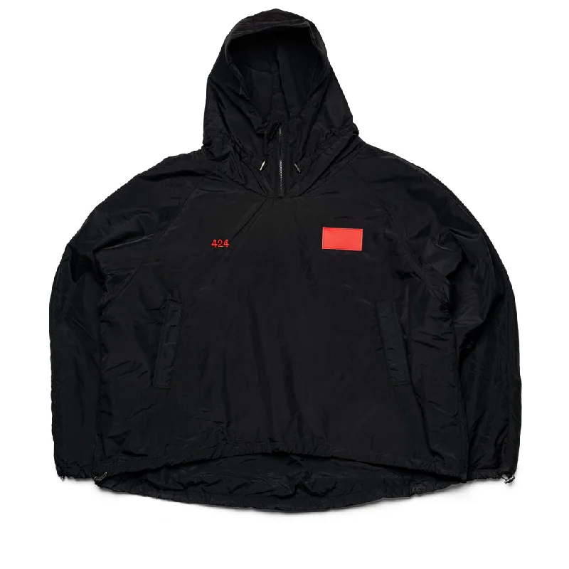 424 Giubbino Uomo Ric To Lightweight Jacket - Black Ribbed Jacket Pleated Jacket Ruffled Jacket
