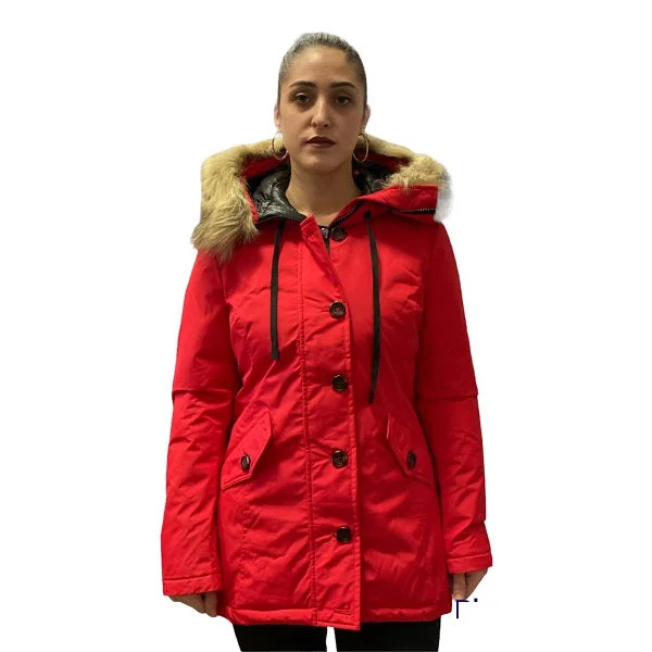 Astrolabio Jacket Woman CL86 246 red Collared Jacket Crew Neck Jacket Turtle Neck Jacket