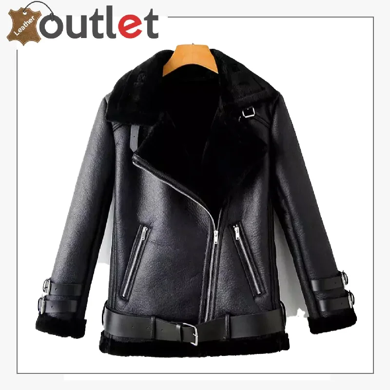 B3 Shearling Leather Jacket Cotton Fabric Linen Fabric Terry Fabric