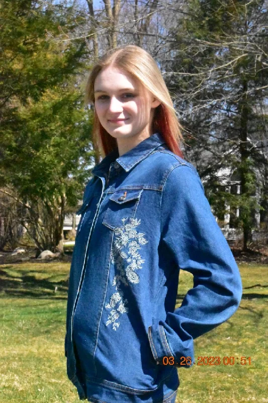 Casually Cool Denim Jacket (CS19318) Welt Pockets Slit Pockets Flap Pockets