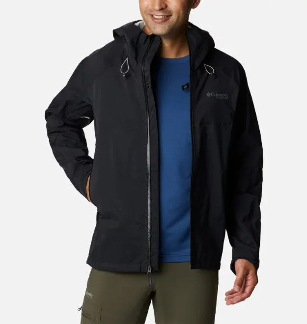 Columbia Mens Mazama Trail Waterproof Jacket Front Pockets Side Pockets Patch Pockets