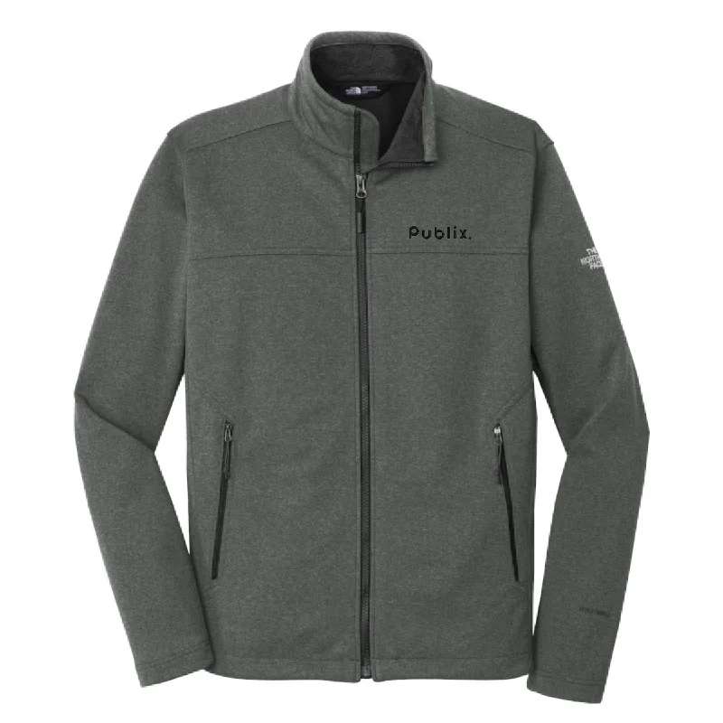 The North Face® Ridgewall Soft Shell Jacket - Dark Grey/Heather Denim Jacket Leather Jacket Suede Jacket
