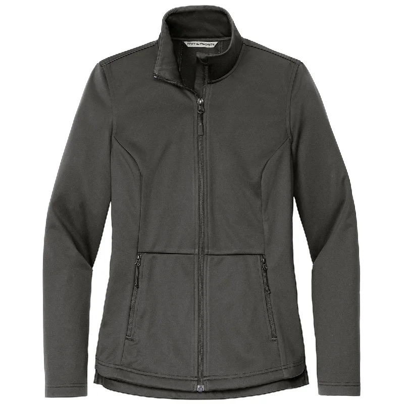 Port Authority Women's Grey Steel Flexshell Jacket Wool Jacket Cashmere Jacket Tweed Jacket Port Authority Women's Grey Steel Flexshell Jacket Wool Jacket Cashmere Jacket Tweed Jacket