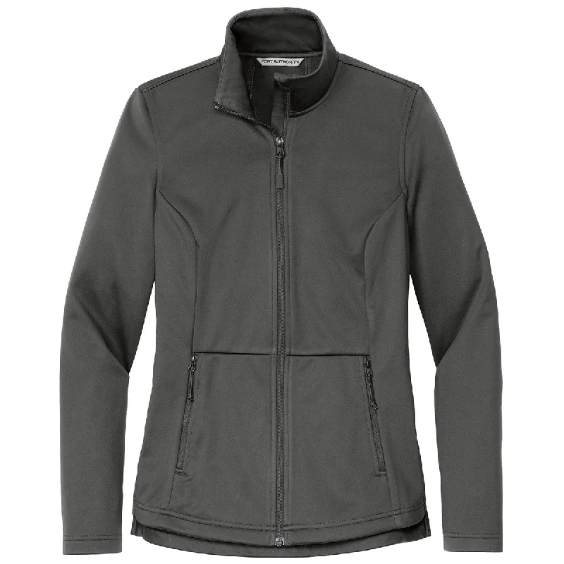 Port Authority Women's Smoke Grey Flexshell Jacket Mesh Jacket Canvas Jacket Denim Jacket