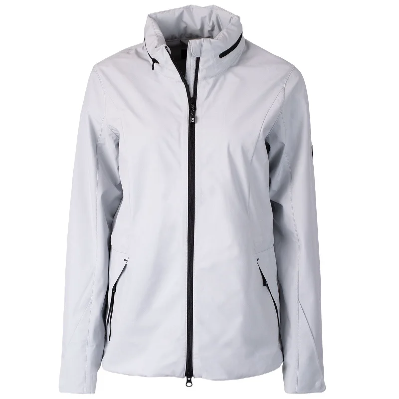 Cutter & Buck Women's CONCRETE Vapor Water Repellent Stretch Full Zip Rain Jacket Tailored Jacket Straight Jacket A-Line Jacket