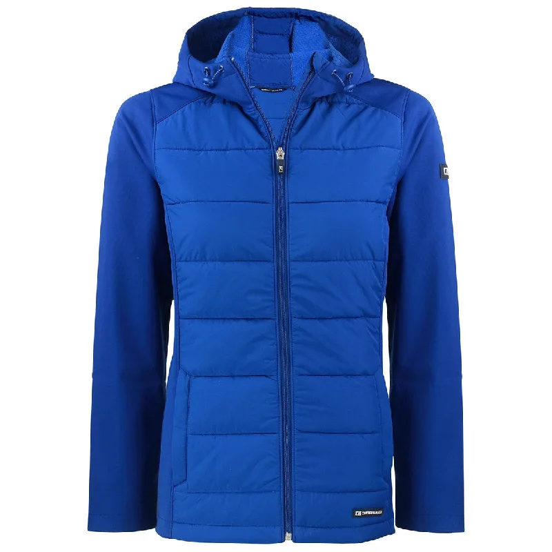 Cutter & Buck Women's Tour Blue Evoke Hybrid Eco Softshell Recycled Full Zip Hooded Jacket Zippered Jacket Buttoned Jacket Snapped Jacket Cutter & Buck Women's Tour Blue Evoke Hybrid Eco Softshell Recycled Full Zip Hooded Jacket Zippered Jacket Buttoned Jacket Snapped Jacket
