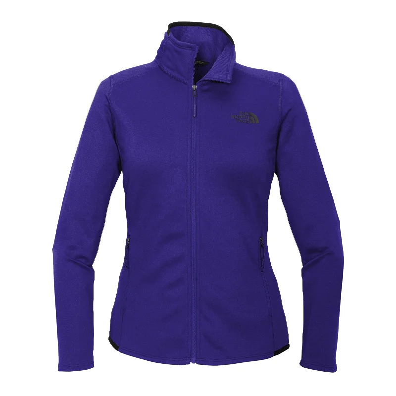The North Face Women's Lapis Blue Skyline Full-Zip Fleece Jacket Wool Fabric Cashmere Fabric Tweed Fabric