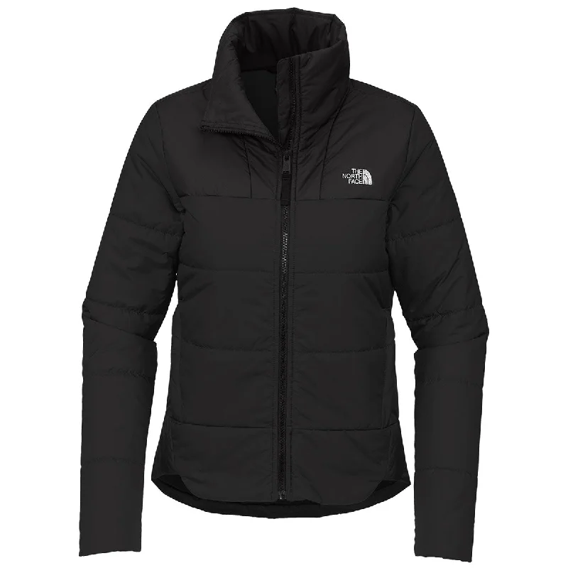 The North Face Women's TNF Black Chest Logo Everyday Insulated Jacket Collared Jacket Crew Neck Jacket Turtle Neck Jacket