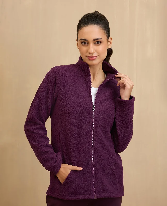 NYKD By Nykaa Cozy Sherpa Front open Jacket-NYLE701-Grape Rayon Fabric Velvet Fabric Corduroy Fabric NYKD By Nykaa Cozy Sherpa Front open Jacket-NYLE701-Grape Rayon Fabric Velvet Fabric Corduroy Fabric