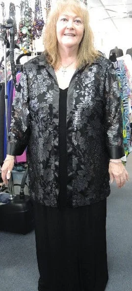 Party Girl Satin Trimmed Jacket Tailored Jacket Straight Jacket A-Line Jacket