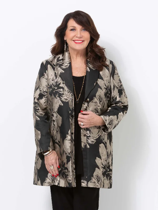 D'Elegance Jacket Hooded Jacket Caped Jacket Shawl Collar Jacket