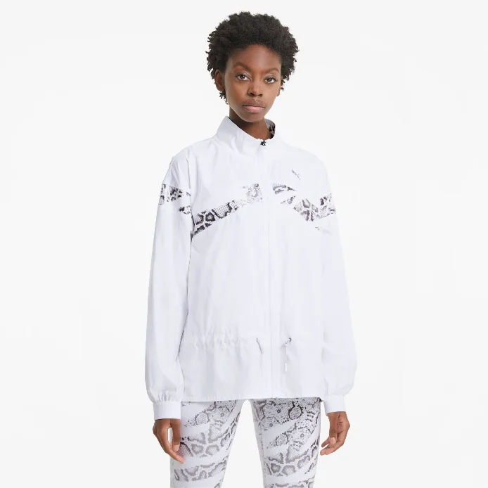 Puma giacca antivento da donna TRAIN UNTMD Woven Jacket 520241 02 bianco Plaid Jacket Tartan Jacket Houndstooth Jacket
