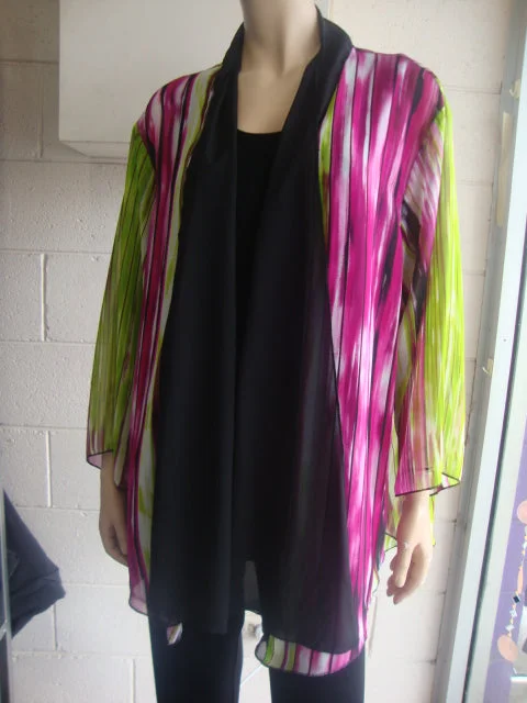 Shelz Chiffon Jacket Herringbone Jacket Checkered Jacket Solid Jacket