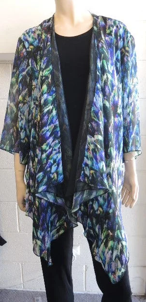 Shelz Drape Front Chiffon Jacket Notch Collar Jacket Peter Pan Collar Jacket Cowl Neck Jacket Shelz Drape Front Chiffon Jacket Notch Collar Jacket Peter Pan Collar Jacket Cowl Neck Jacket