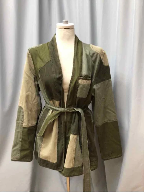 SILENCE + NOISE SIZE LARGE Ladies JACKET Hoodie Zip-Up Jacket Button-Up Jacket