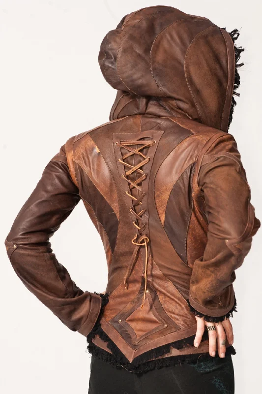 Victory Womens Cut Leather Jacket Nylon Jacket Polyester Jacket Spandex Jacket