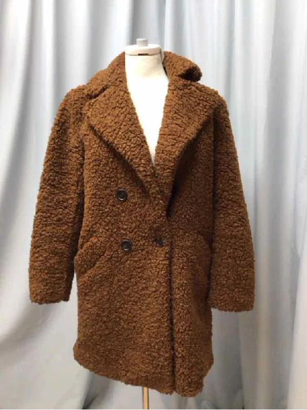 ZARA SIZE SMALL Ladies JACKET Faux Fur Fabric Real Fur Fabric Shearling Fabric