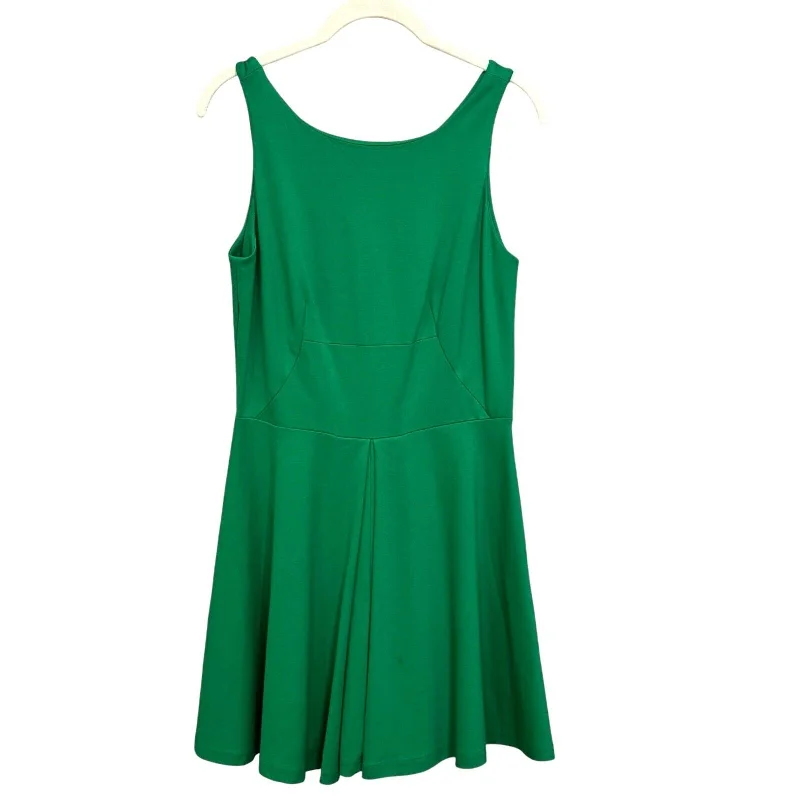 Amanda Uprichard Kelly Green Fit And Flare Sleeveless Mini Dress Size Medium Stylish Ribbed Mini Dress