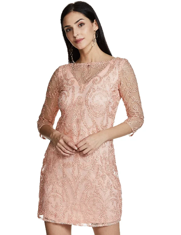 AND Women's A-Line Mini Dress Comfortable Fit-and-Flare Mini Dress