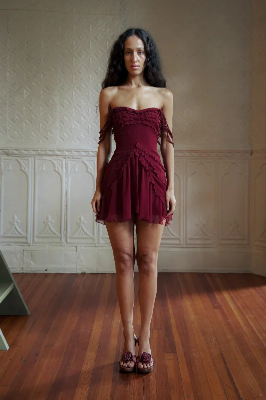 Cascading Mini Dress Sangre Cozy Knitted Mini Dress