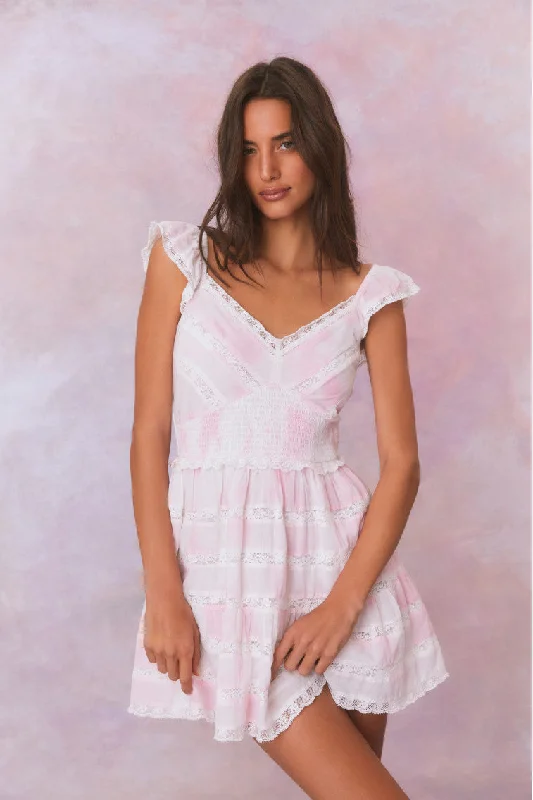 Finny Hand Dyed Mini Dress Trendy Crossover Mini Dress