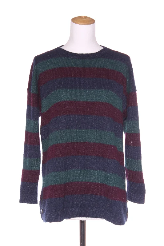 ADOBE KNITS (NZ) Soft alpaca stripe knit jumper! 12-14 Satin Fabric Silk Fabric Chiffon Fabric