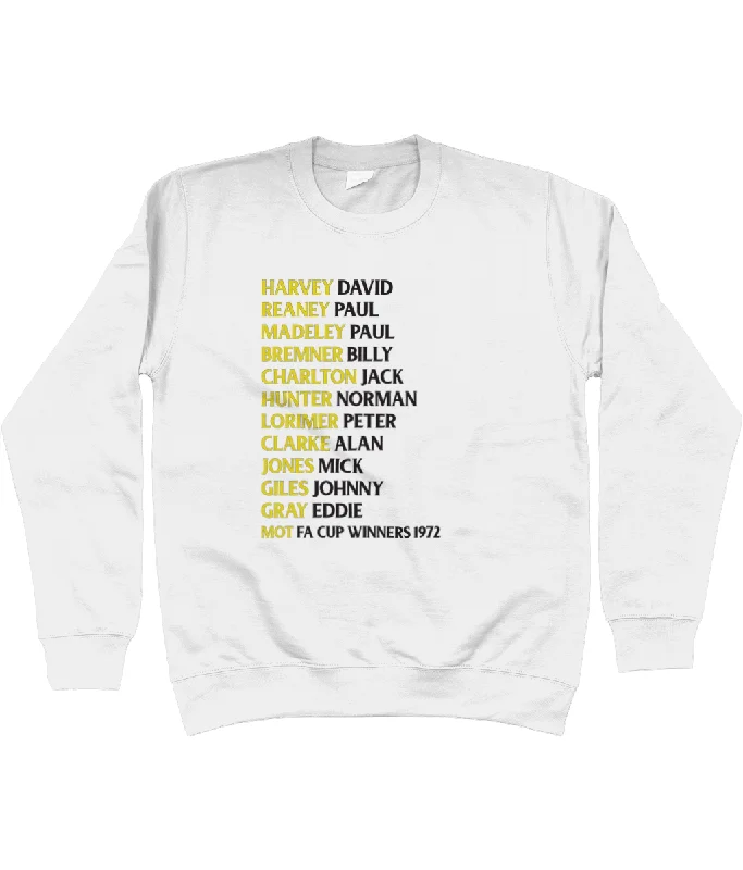 LUFC 1972 FA Cup Winners Jumper Women Wool Fabric Cashmere Fabric Tweed Fabric