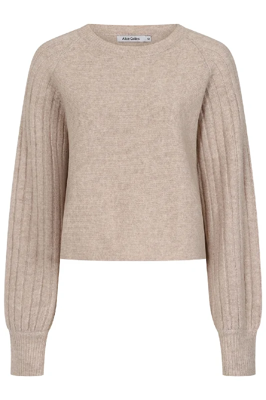 Alice Collins 033A266 A Dove Grey Ada Jumper Velvet Chenille Corduroy