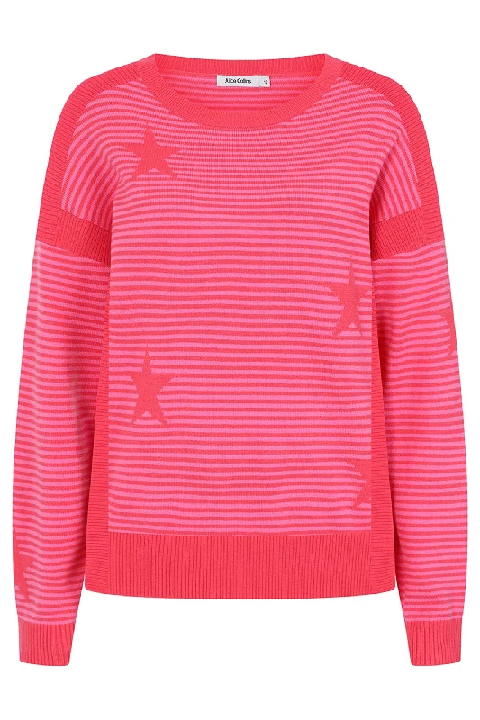 Alice Collins 033A278 Raspberry Hot Pink Una Jumper Lightweight Heavyweight Midweight Alice Collins 033A278 Raspberry Hot Pink Una Jumper Lightweight Heavyweight Midweight