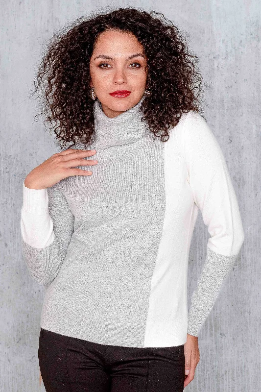 Alison Sheri A44280 Jumper Grey Combo Spandex Rayon Corduroy