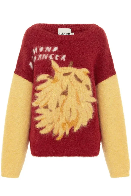 All Aboard Knit Jumper Print Jacquard Patchwork