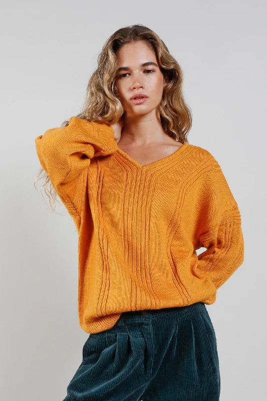 ANYA Fine Merino Wool Jumper - Mustard Wool Sweater Cotton Sweater Cashmere Sweater
